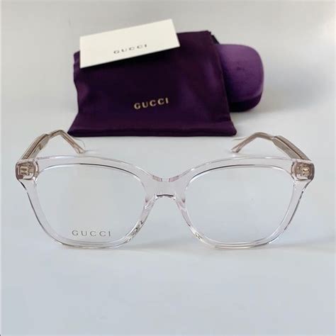 gucci glasses women pink|clear pink gucci glasses.